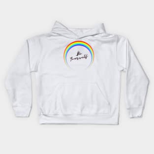 Rainbow pride love winds LGBTQ ally Kids Hoodie